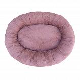 Пушистый овальный лежак 120x100 см для крупных собак,  цвет пыльно-розовый, арт. PNL120x100