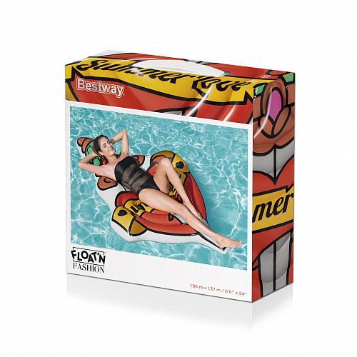Матрас для плавания Summer Love Tattoo, 198 x 137 см, Bestway арт 43265