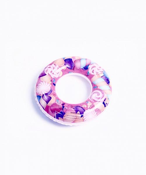 Круг для плавания 70 см Фламинго (3 вида в ассортименте Конфеты Ракушки Фламинго) арт 980018