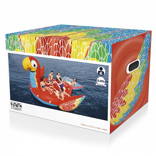 Надувной плавучий остров Гигантский попугай 500 см x 327 см 43227