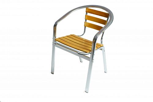 Комплект: стол с деревянной столешницей и стулья на 6 персон, арт. YA-7610
