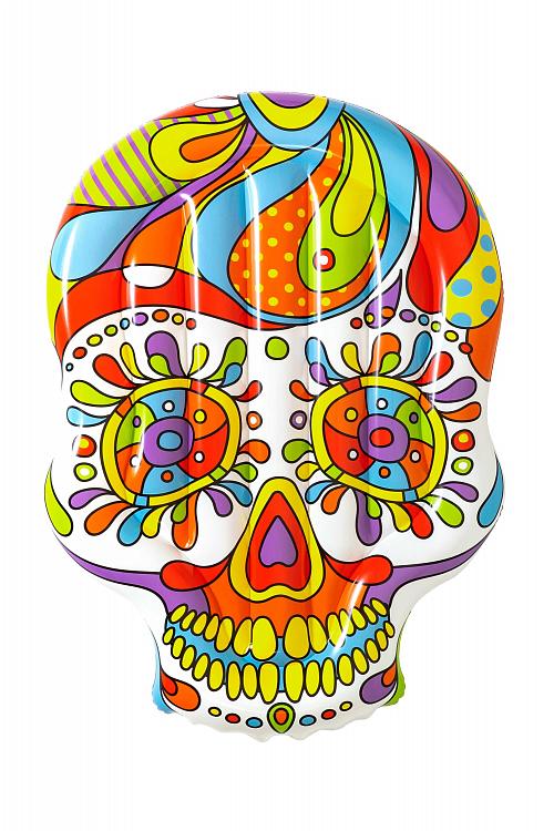 Hадувной плотик Fiesta Skull 193х141см, заплатка, Bestway, арт. 43194