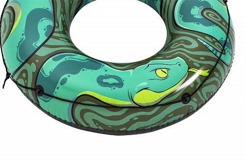  Надувной круг со шнуром Речной змей 119см, заплатка, Bestway, арт. 36155