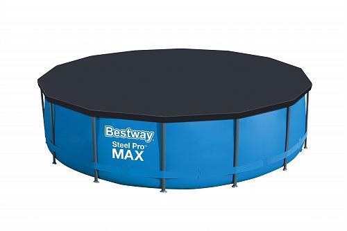 Бассейн каркасный Steel Pro MAX, 427x107 см, фильтр-насос, лестница, тент Bestway арт 56950